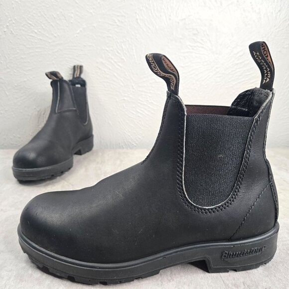 Blundstone 510 Original Chelsea Boots Sz 5 Black Leather Gorpcore Grunge Booties - Picture 1 of 12